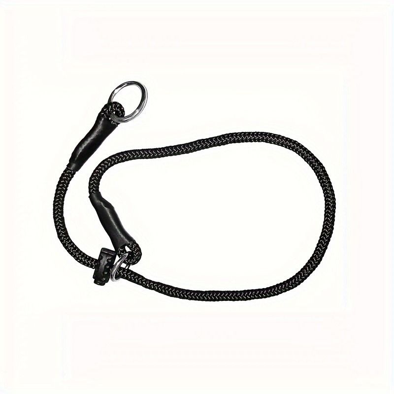 Polyester Fiber Dog Training Leash With Adjustable Slip Collar - Durable Choke Loop For Behavioral Training, Non-Asphyxiation Co_voghion.com