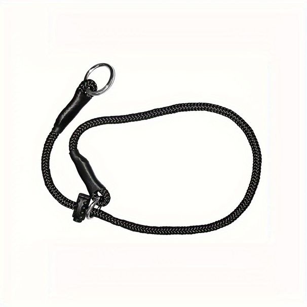 Polyester Fiber Dog Training Leash With Adjustable Slip Collar - Durable Choke Loop For Behavioral Training, Non-Asphyxiation Co_voghion.com