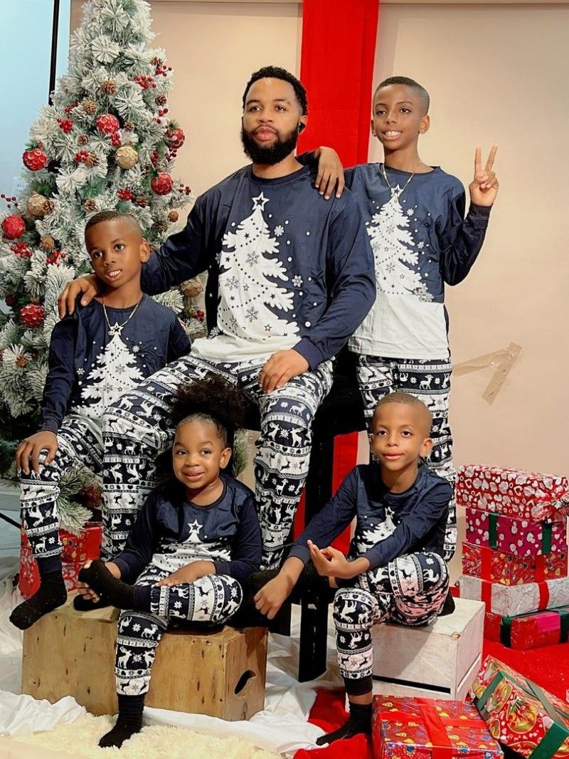 Weihnachtspyjama Weihnachts-Eltern-Kind-Outfit Familienoutfit Weihnachtsoutfit Weihnachts-Eltern-Kind-Schlafanzug_voghion.com