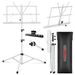 5Core Music Stand For Sheet Music Portable Tripod Adjustable Folding Note Holder - MUS FLD WH_voghion.com