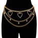 New Accessories, Fashionable Trendy Chains, Versatile Women's Dia Inlaid Large Peach Heart Waist Accessories_voghion.com