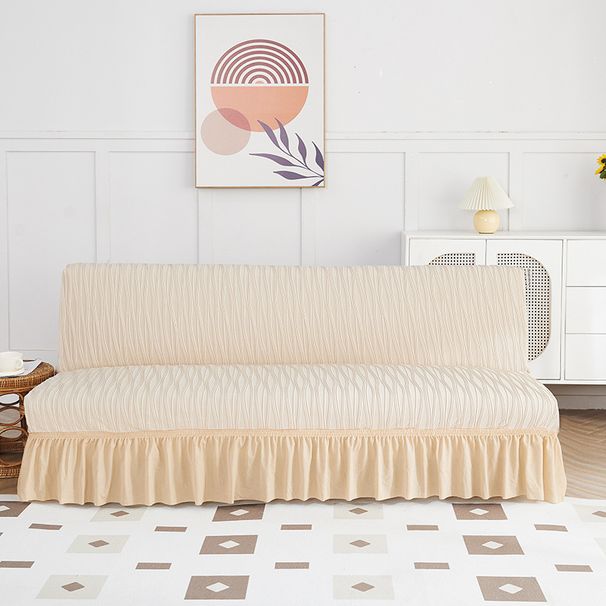 Copridivano elasticizzato rinfrescante – Copridivano elastico antiscivolo a protezione totale con orlo a gonna (beige, verde scuro, tortora e altro)_voghion.com