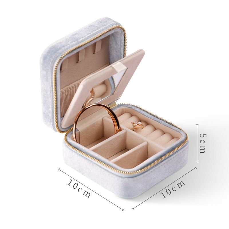 Top Qualität Samt Schmuck Box Lagerung Ohrring Lagerung Box Ohrring Tragbare Schmuck Tasche Mini_voghion.com