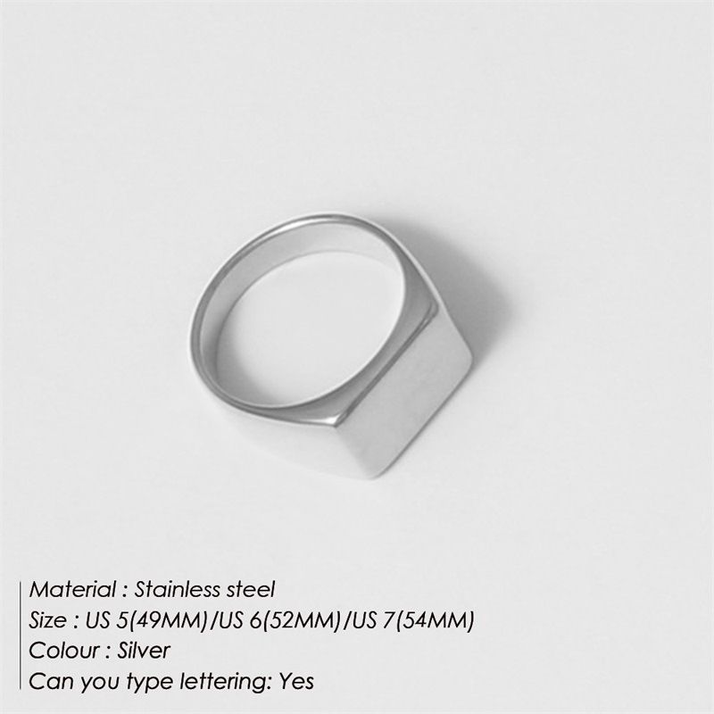Gioielli da donna Anelli semplici in acciaio inossidabile Anelli incisi_voghion.com