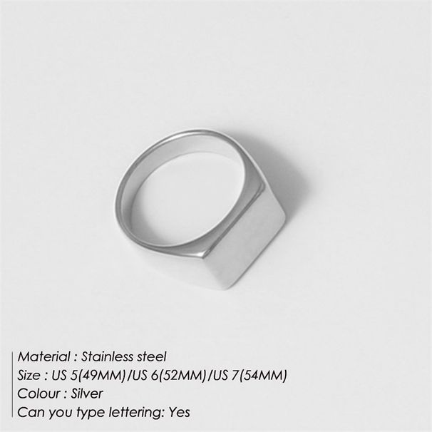Gioielli da donna Anelli semplici in acciaio inossidabile Anelli incisi_voghion.com
