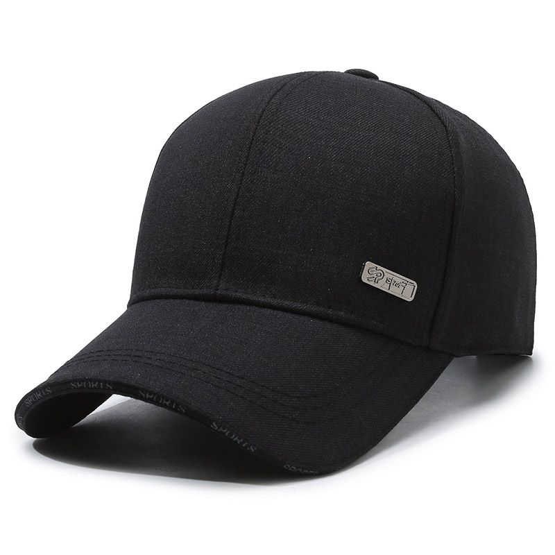 Middle-aged Elderly Baseball Spring Hard Top High Quality Enlarged And Deepened Large Head Circumference Men's Black_voghion.com