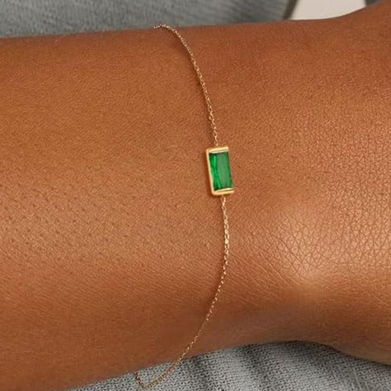 Pearl Sailor Buckle Color-Retaining Twelve Birthstones Simple Bracelet Star Guardian_voghion.com