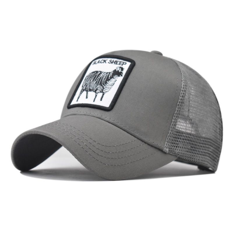 New spring style animal embroidery mesh cap baseball cap men's and women's hat street dance hip hop duckbill cap hot style_voghion.com