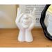 Jarrón nórdico creativo con forma de cara humana, adorno para sala de estar, arreglo floral sencillo para la entrada, mueble de TV para el hogar_voghion.com
