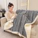 Goldene Schildkröte Plüsch verdickt warme Abdeckung Bettlaken Sofa Decke Korallen Flanell Winter Quilt_voghion.com