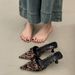 Estate 2025, nuovi sandali con tacco sottile e appuntito per le donne, con stampa leopardata, sexy, strass, neri, super alti_voghion.com