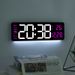 Modern LED Digital Wall Clock With Multi-Color Backlight, Temperature Display, Calendar & Alarm – Stylish Home & Office Decor_voghion.com