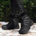 Botas de neve de inverno femininas, cano alto, quentes e macias, de pelúcia, antiderrapantes, resistentes ao desgaste, sapatos casuais femininos_voghion.com