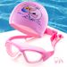 Barnens imskyddande simglasögon med stor båge, simmössa, ryggsäck, dragskoväska, näsklämma, öronproppar, simutrustning_voghion.com