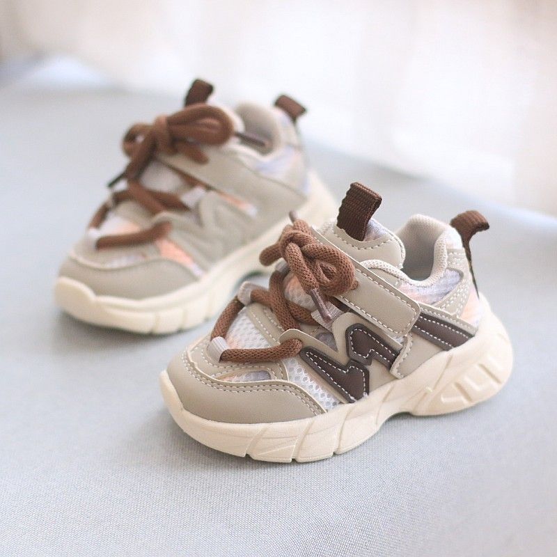 Temporadas de primavera y otoño para niños, zapatos deportivos informales transpirables de malla para niños y niñas, zapatos de papá modernos y frescos, suelas suaves_voghion.com