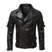 Herrenbekleidung 2024 Herbst und Winter neue personalisierte Slim Fit Lederjacke mit mehreren Taschen und Reißverschluss für Herren_voghion.com