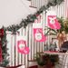Kerstsokdecoratieset van 3 - Roze mini-kerstsokken om op te hangen in de boom, feestelijke cadeauzakjes, woon- en feestdecoratie_voghion.com