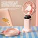 Hand Held Mini Folding Desk Fan Led Display USB Rechargeable_voghion.com