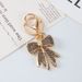 Diamond Bow Metal Car Keychain Simple Personality Style Key Ring Bag Pendant Accessories_voghion.com