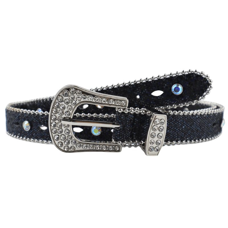 Vrouwen strass Instagram stijl modieuze en gepersonaliseerde pailletten decoratie veelzijdige jeans Western denim riem_voghion.com