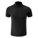 Suitable For All Seasons 2025 Summer High Neck Base Layer Short Sleeve Inner Wear Top Men's T-Shirt_voghion.com