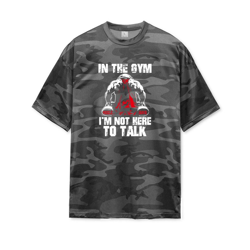 Men's camouflage sports T-shirt running training short sleeve_voghion.com