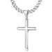 Bestselling Stainless Steel Cuban Link Chain Cross Pendant Necklace Trendy Men_voghion.com