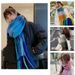 Rainbow Plaid Scarf For Women - Winter Warm Thickened Klein Blue & Colorful Braided Scarf (Trendy Cute Style, Insulated For Cold Weather)_voghion.com