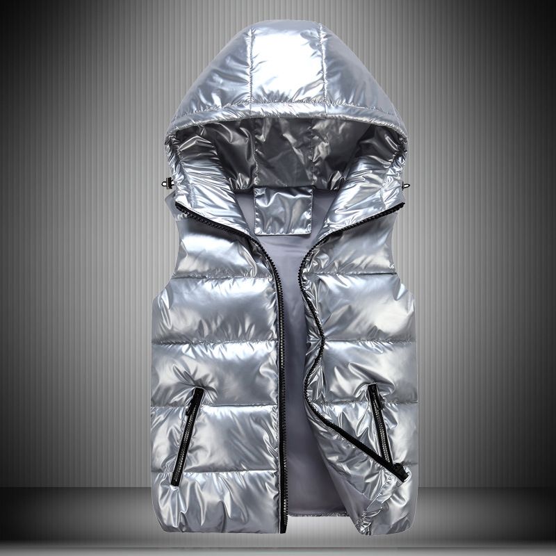 Herrkläder Höst Och Vinter Förälder Barn Ljus Stativ krage Bomullsväst Märke Märke Förtjockad Huva Smal väst Bomull Parväst Batch_voghion.com