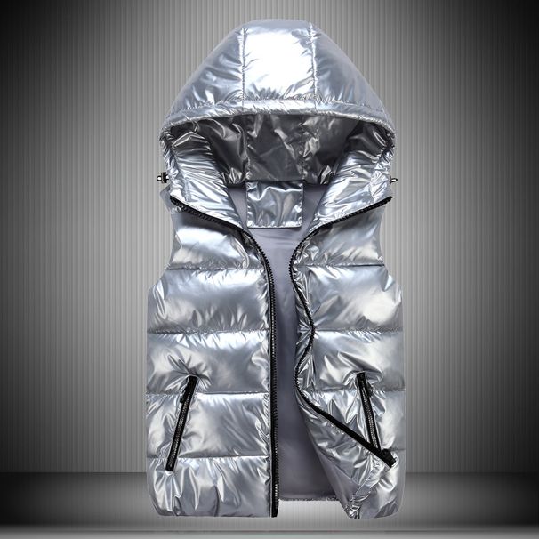 Herrkläder Höst Och Vinter Förälder Barn Ljus Stativ krage Bomullsväst Märke Märke Förtjockad Huva Smal väst Bomull Parväst Batch_voghion.com