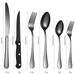 Stoviglie da esterno 1010 in acciaio inossidabile, coltello da bistecca e forchetta, cucchiaio, set da 72/48/24 pezzi, set da tavola per la casa_voghion.com