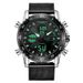 Men's Stainless Steel Analog Digital Dual Display Sports Watch With Luminous, Alarm, Calendar & GMT Functionality Multi Function Sports Watch_voghion.com