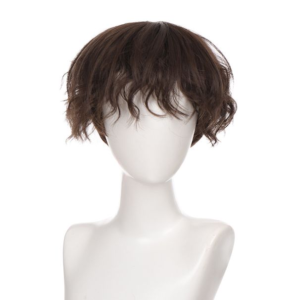 Paruka pro chlapce, dlouhé kudrnaté vlasy, sada, hedvábí, chemická vlákna, prodyšné vlasy, intranet_voghion.com