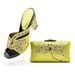 Dragonfly Party shoe bag set Dance Party slide Mop with rhinrhino clutch high heels flip-flops_voghion.com