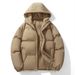 Herren Daunenjacke Winter Neue Loose Fit Plus Size Mantel Jugend Baumwolle Gepolsterte Pufferjacke mit Kapuze_voghion.com