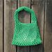 Cute Handheld Fresh Beach Straw Bag Color-Block Woven Strap Lined Handbag_voghion.com