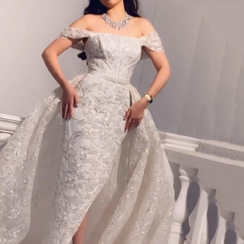 Women's Clothing Short Sleeved Sequined Swing Evening Dress New_voghion.com
