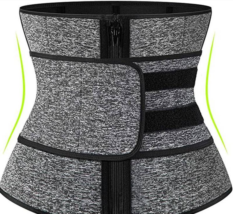 Ceinture de taille design pour protéger la taille après l'exercice, ceinture à double fermeture éclair_voghion.com