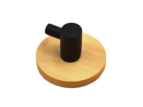 Bamboo Wooden Hooks For Kitchen And Bathroom, Punch Free Decorative Stainless Steel Hooks, Hat And Towel Hooks, Factory Direct Supply_voghion.com