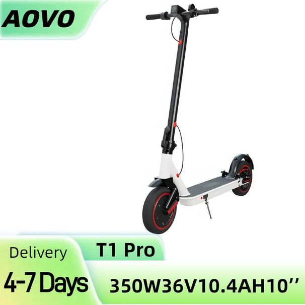 Trottinette électrique pliable AOVO T1 Pro, batterie 36 V 10,4 Ah, moteur 350 W, 10 pouces_voghion.com