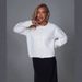 Faux Mink Knit Cardigan – Soft Oversized Button-Up Sweater Coat (One Size, Round Neck, Long Sleeve, Thick & Cozy, White, Perfect For Layering)_voghion.com