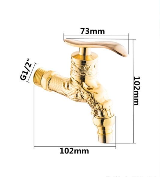 European Retro Style Faucet, Antique Style Extended Faucet, Long Mop Sink Faucet, 1/4-inch Wall-mounted American Style Faucet_voghion.com