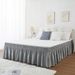 Elastic Solid Color Bed Skirt - Hotel-Grade Wrinkle-Free Dust Ruffle With Pleated Design (Fits 12-18" Mattress)_voghion.com
