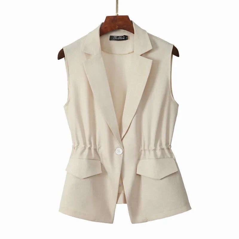 Gilet da donna, con vita sottile e temperamento versatile, corto, stile nuovo per primavera e autunno._voghion.com