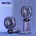 Hand Held Mini Folding Desk Fan Led Display USB Rechargeable_voghion.com