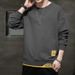 Men’s Layered Look Long Sleeve T-Shirt – Korean Streetwear Pullover, Autumn Essentials, Ribbed Hem Casual Top_voghion.com