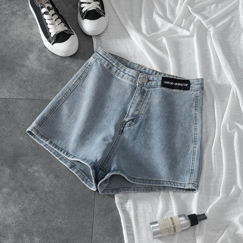 Women's Clothing Tight Elastic High Waist Denim Shorts For Women Design Niche Slim Hot Girl Hip Wrap Outer Wear Bottoming Hot Pants Summer_voghion.com