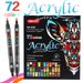 Dual-Tip Acrylic Paint Markers, Quick-Dry & Vibrant Colors, Perfect For DIY Art, Graffiti, Sketching & Watercolor Painting - Set Of 12/24/36 Markers_voghion.com