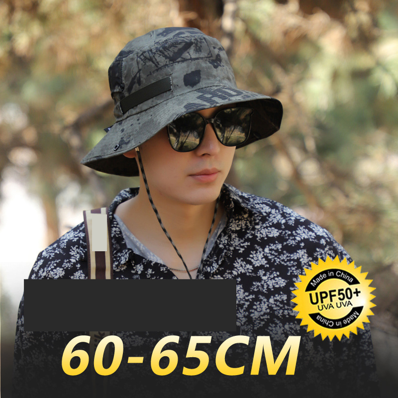 Large Hat Men's Outdoor Leisure Hiking Sunshade Fisherman Hat Summer Big Face Big Head Plus Size Sun Hat Thin_voghion.com