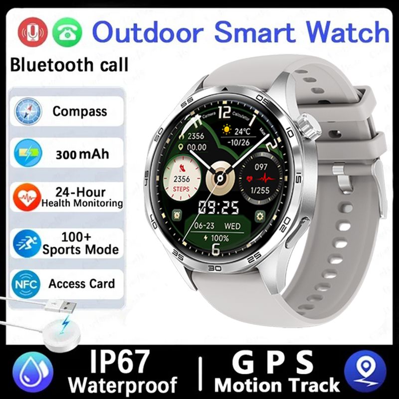 2024 NEW For HUAWEI GT5 Pro Sports Smart Bracelet NFC GPS Watch Compass Waterproof Heart Rate Bluetooth Call Fitness Smartwatchs_voghion.com